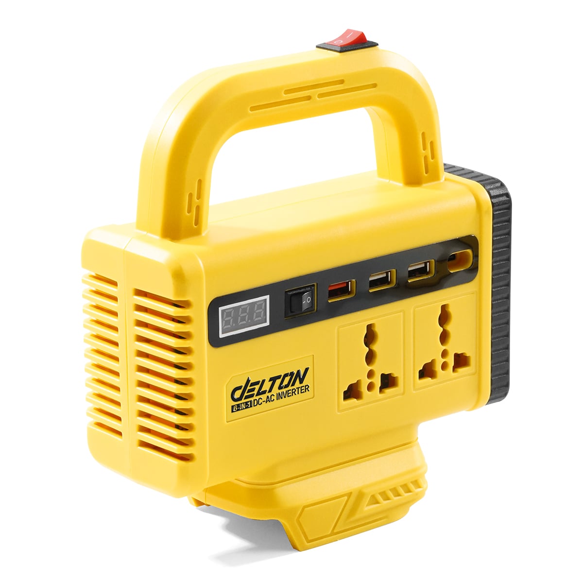 หัวแปลงปลั๊กไฟ (เฉพาะเครื่องเปล่า) DELTON รุ่น DC-AC150W-PRO 20V_5